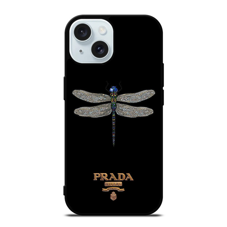 PRADA MILANO LOGO DRAGONFLY iPhone 15 Case Cover