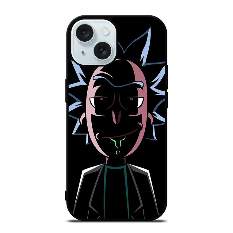 RICK AND MORTY FACE CARTOON SERIES iPhone 15 Case Cover