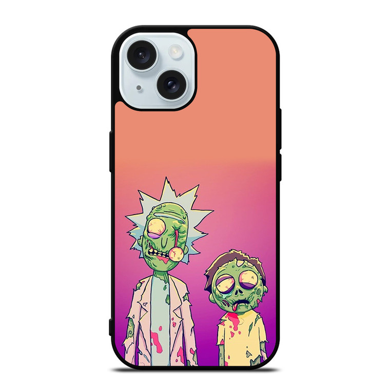 RICK AND MORTY HALLOWEEN ZOMBIES iPhone 15 Case Cover RICK AND MORTY HALLOWEEN ZOMBIES iPhone 15 Case Cover