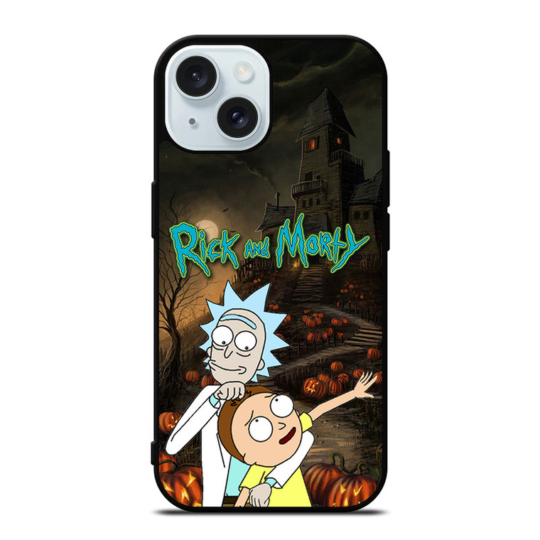 RICK AND MORTY HAPPY HALLOWEEN iPhone 15 Case Cover RICK AND MORTY HAPPY HALLOWEEN iPhone 15 Case Cover