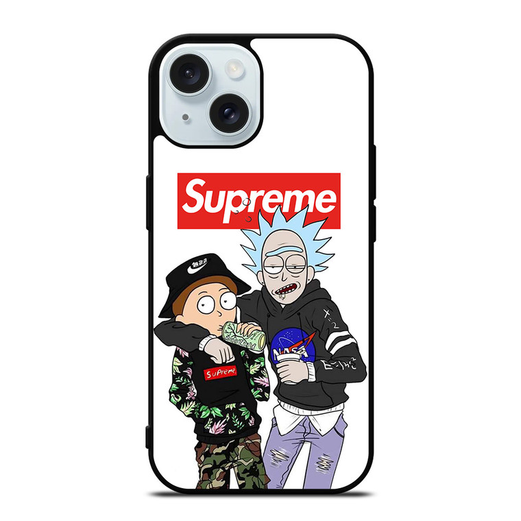 SUPREME RICK AND MORTY iPhone 15 Case Cover SUPREME RICK AND MORTY iPhone 15 Case Cover