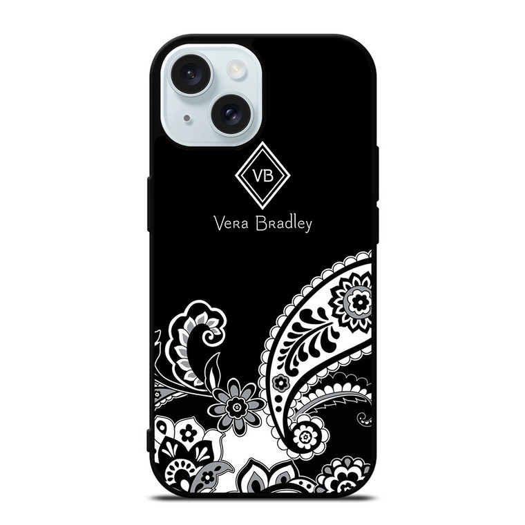 VERA BRADLEY BLACK AND WHITE iPhone 15 Case Cover VERA BRADLEY BLACK AND WHITE iPhone 15 Case Cover