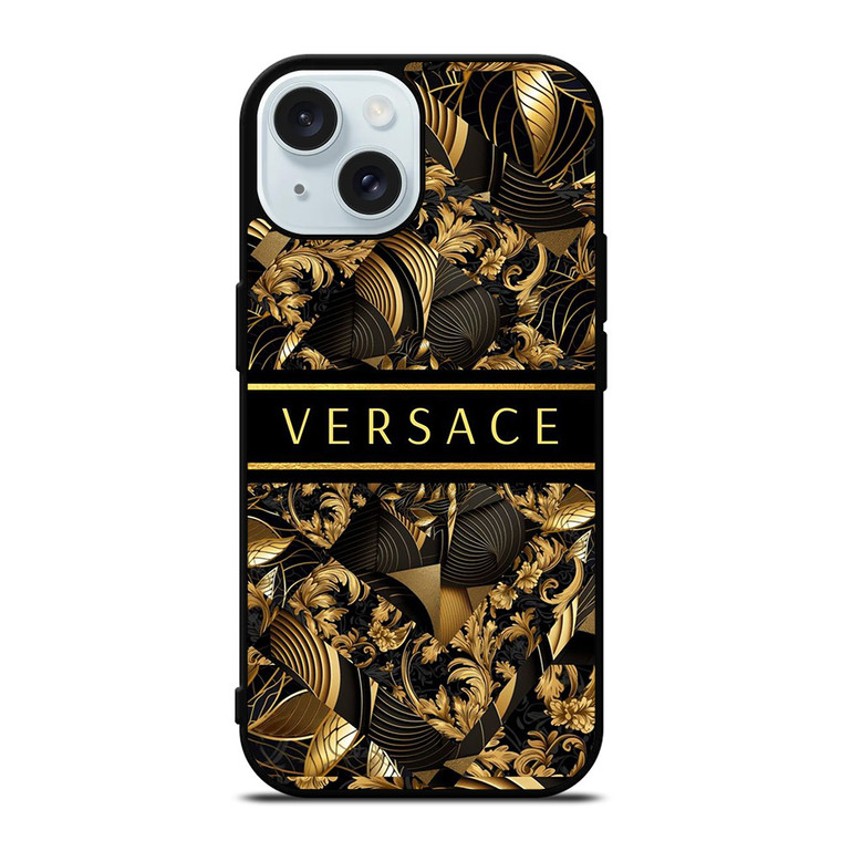 VERSACE LOGO COLLAGE ART iPhone 15 Case Cover