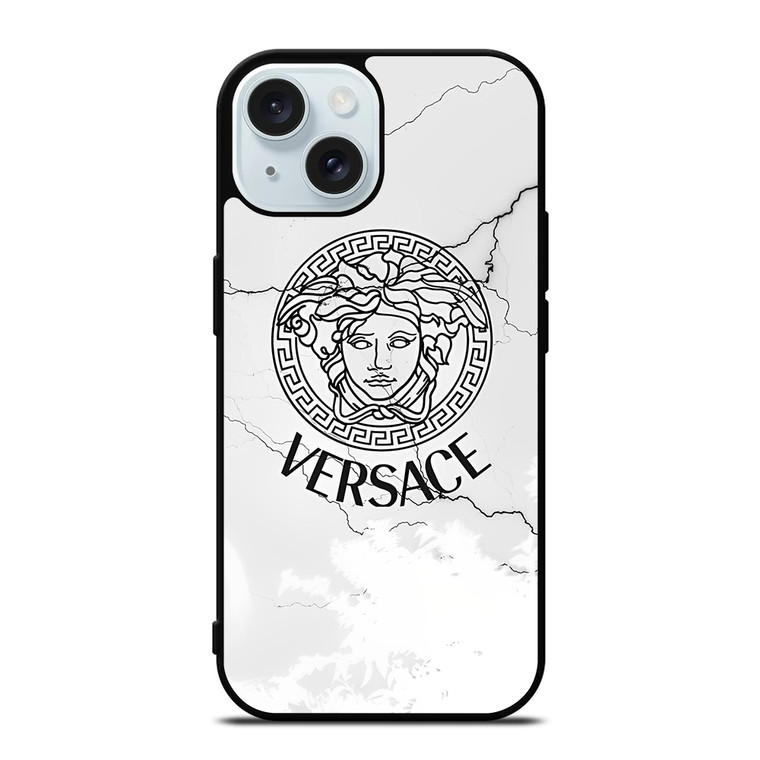 VERSACE LOGO MARBLE iPhone 15 Case Cover