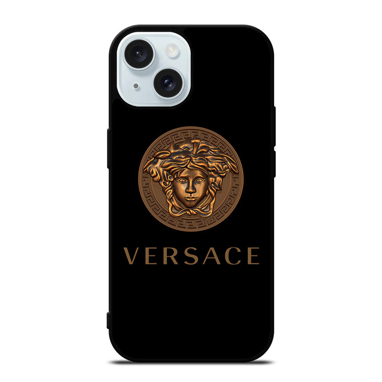 VERSACE MEDUSA HEAD BRONZE EMBLEM iPhone 15 Case Cover