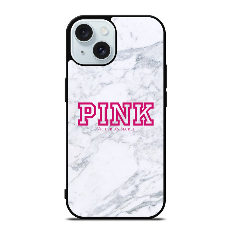 VICTORIA'S SECRET PINK MARBLE iPhone 15 Case Cover