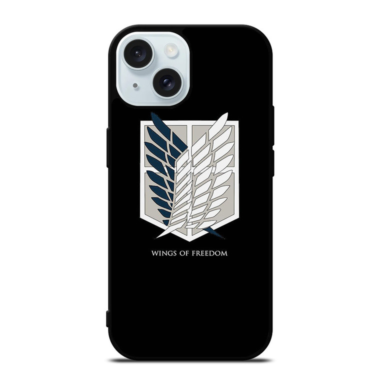 WINGS OF FREEDOM ATTACK ON TITAN SYMBOL iPhone 15 Case Cover