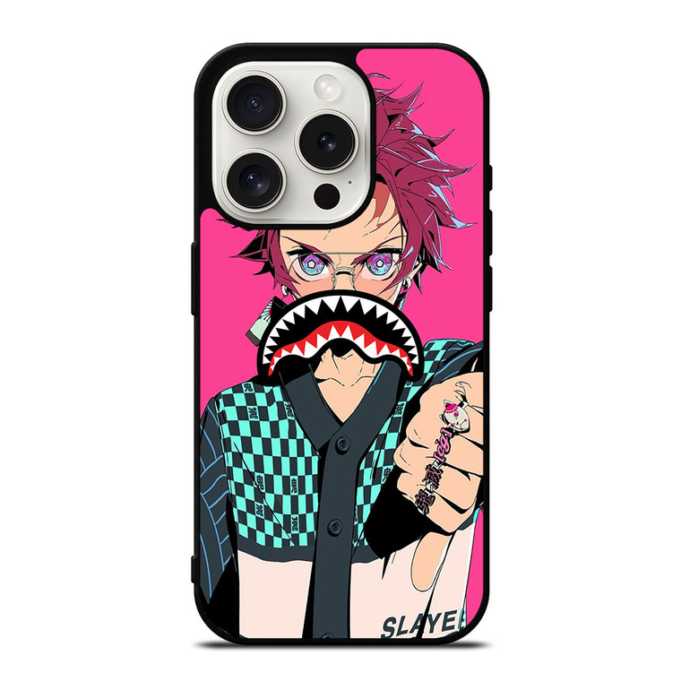 ANIME DEMON SLAYER BAPE SHARK iPhone 15 Pro Case Cover