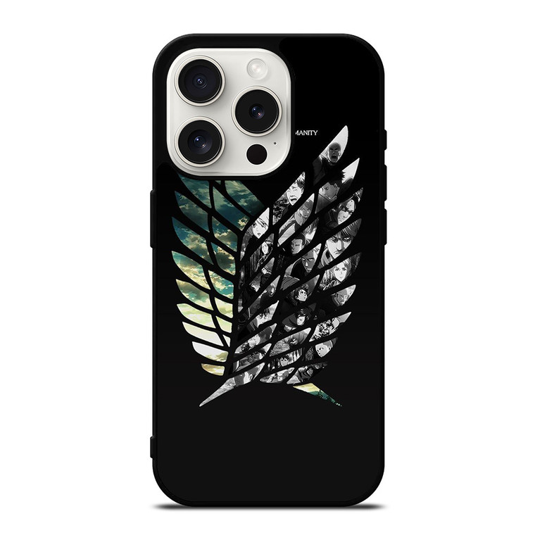 ATTACK ON TITAN SYMBOL CHARACTER iPhone 15 Pro Case Cover
