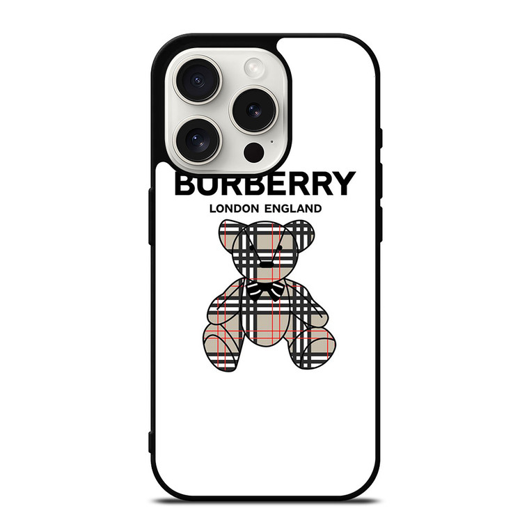 BURBERRY LONDON LOGO BEAR iPhone 15 Pro Case Cover