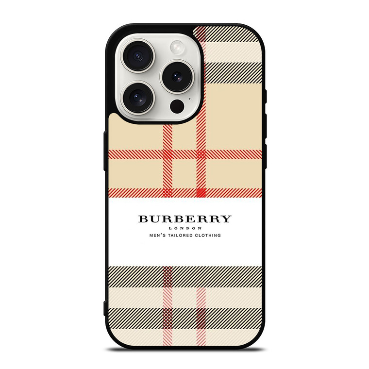 BURBERRY LONDON MEN'S TAILORED CLOTHING iPhone 15 Pro Case Cover