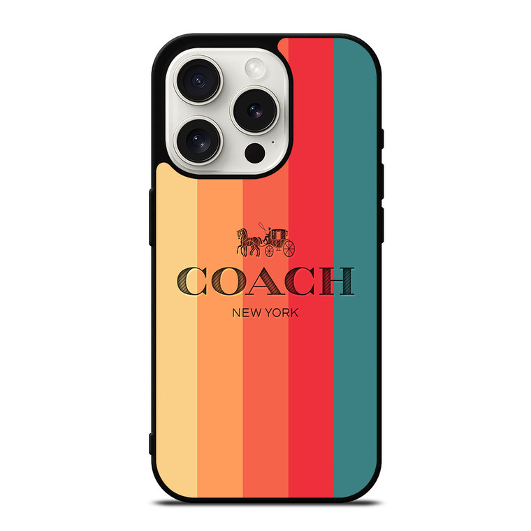 COACH NEW YORK ICON STRIPE iPhone 15 Pro Case Cover