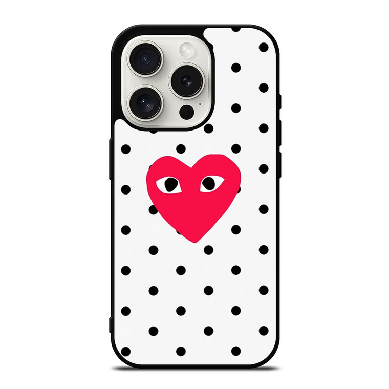 COMME DES GARCONS POLKADOT iPhone 15 Pro Case Cover COMME DES GARCONS POLKADOT iPhone 15 Pro Case Cover