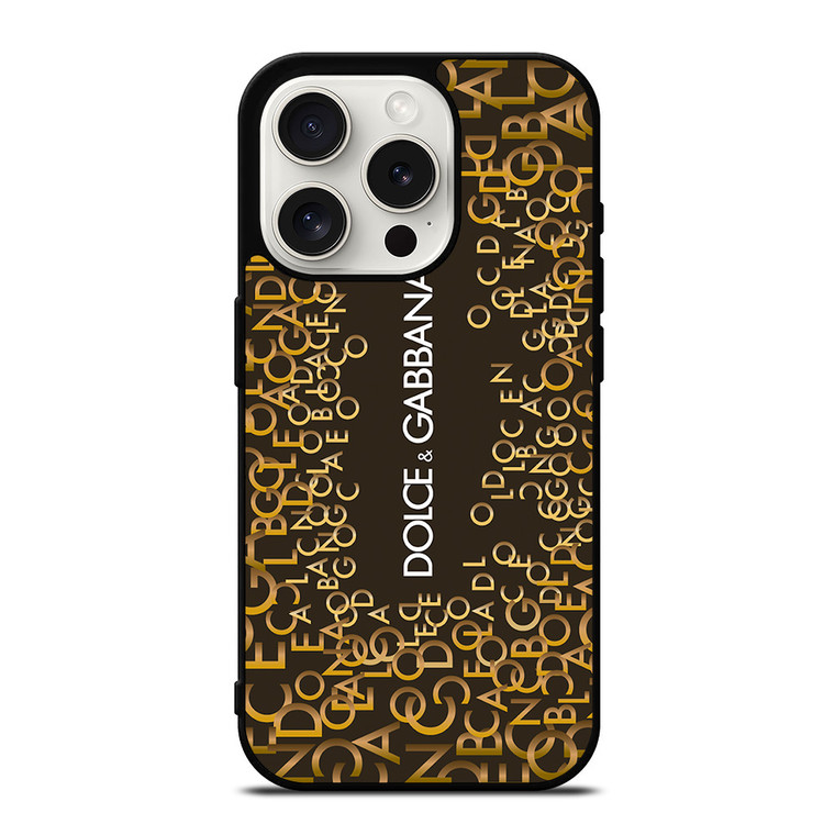 DOLCE AND GABBANA D&G LOGO MONOGRAM iPhone 15 Pro Case Cover