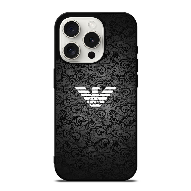 GIORGIO ARMANI LOGO PATTERN iPhone 15 Pro Case Cover
