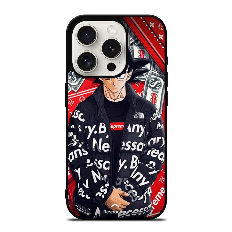 GOKU DRAGON BALL SUPREME NORTH FACE iPhone 15 Pro Case Cover