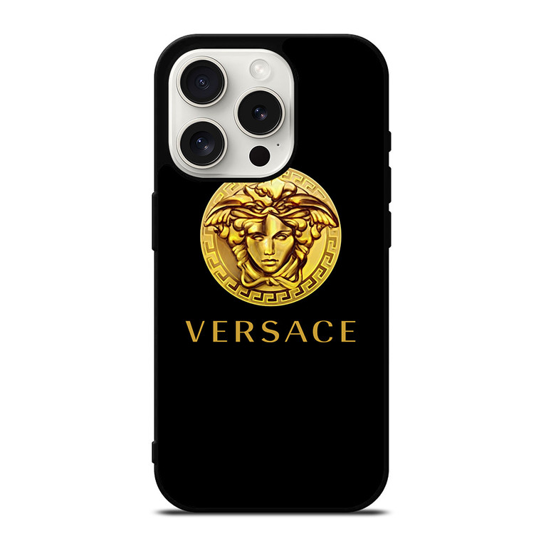 GOLDEN MEDUSA VERSACE ICON EMBLEM iPhone 15 Pro Case Cover