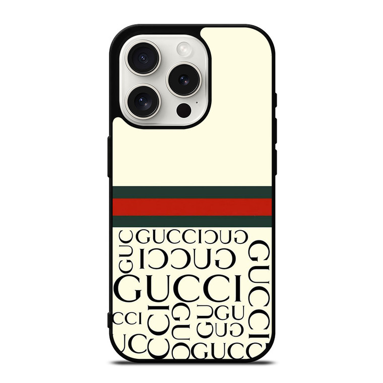 GUCCI ABSTRACT TYPE iPhone 15 Pro Case Cover