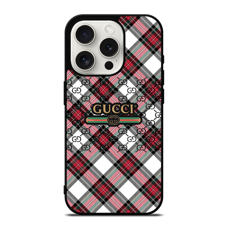 GUCCI LOGO PATTERN ICON iPhone 15 Pro Case Cover
