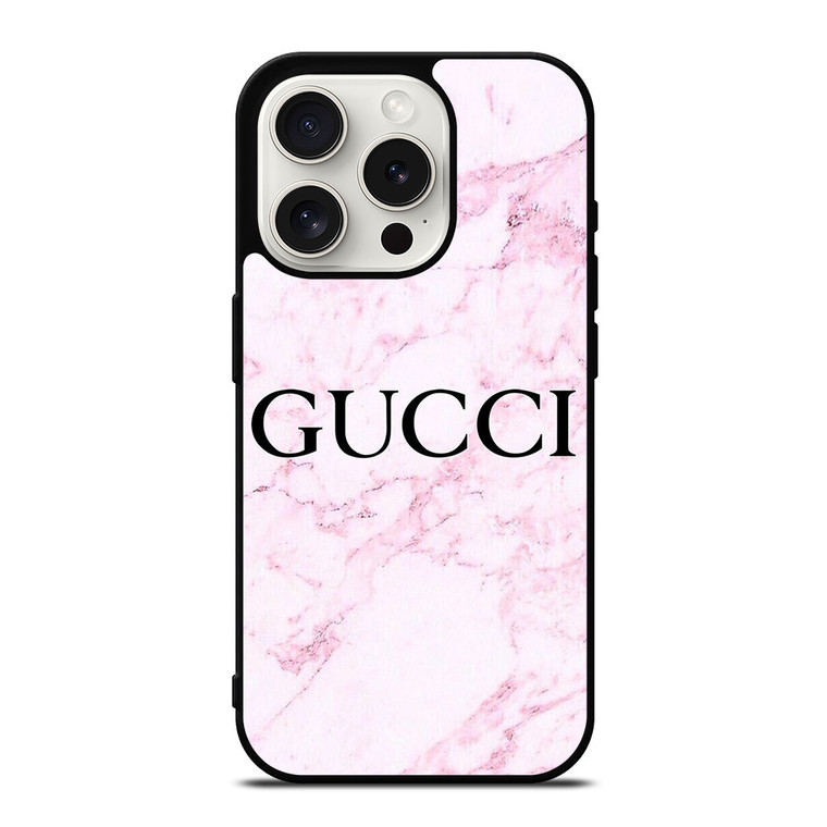 GUCCI PINK MARBLE iPhone 15 Pro Case Cover