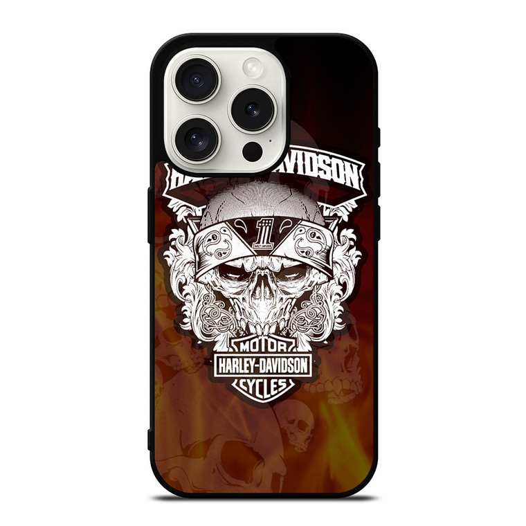 HARLEY DAVIDSON FLAME LOGO iPhone 15 Pro Case Cover