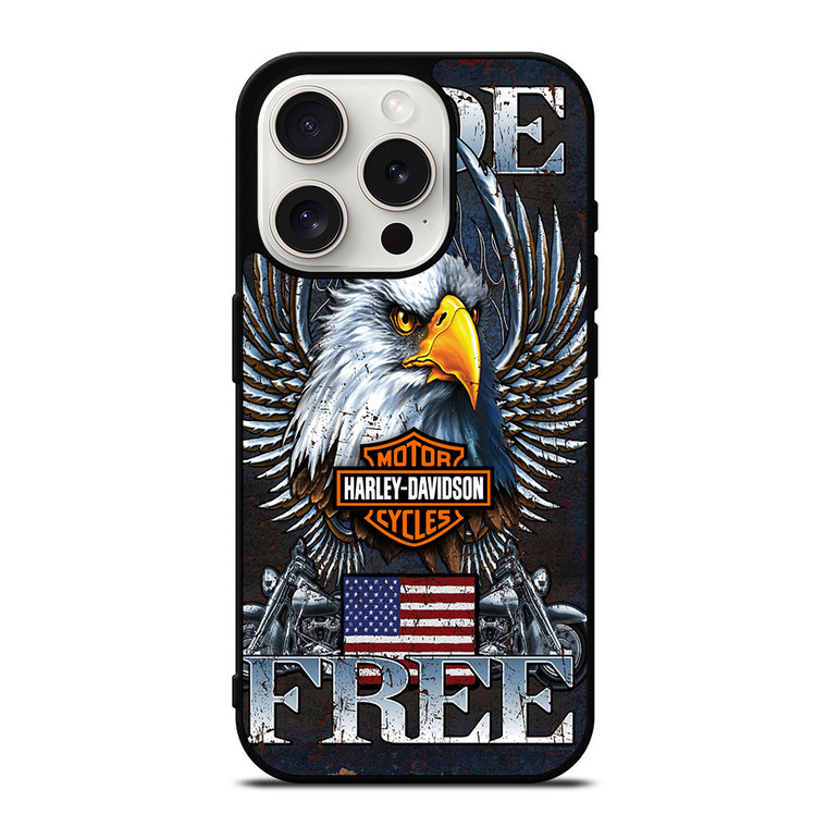 HARLEY DAVIDSON FREE RIDE EAGLE iPhone 15 Pro Case Cover