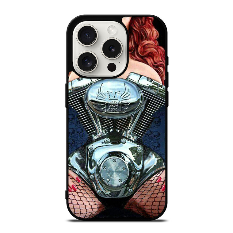 HARLEY DAVIDSON MOTORCYCLE SEXY ENGINE iPhone 15 Pro Case Cover