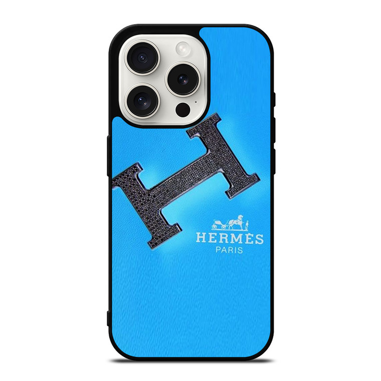 HERMES LOGO FASHION BLUE iPhone 15 Pro Case Cover