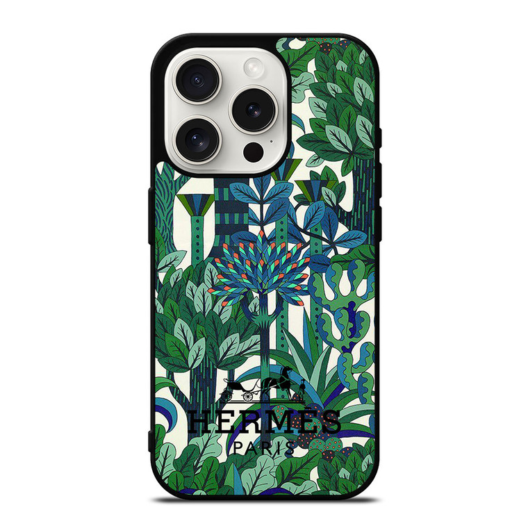 HERMES PARIS PATTERN NATURE iPhone 15 Pro Case Cover