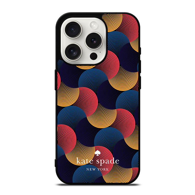 KATE SPADE NEW YORK CIRCULAR COLORFUL PATTERN iPhone 15 Pro Case Cover