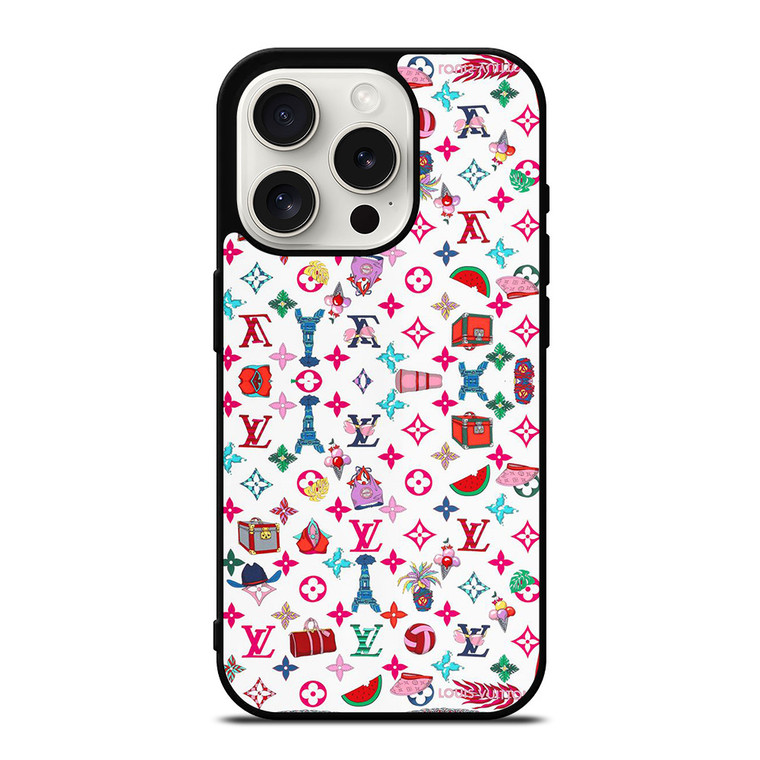 LOUIS VUITTON LOGO LV HAPPINESS iPhone 15 Pro Case Cover