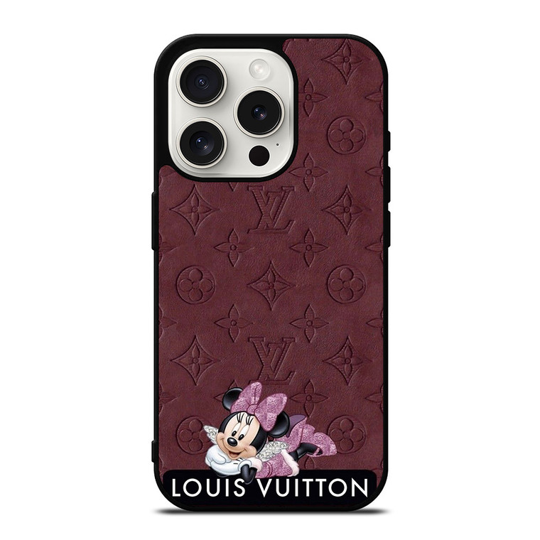 LOUIS VUITTON LV FEAT MINNIE MOUSE DISNEY iPhone 15 Pro Case Cover