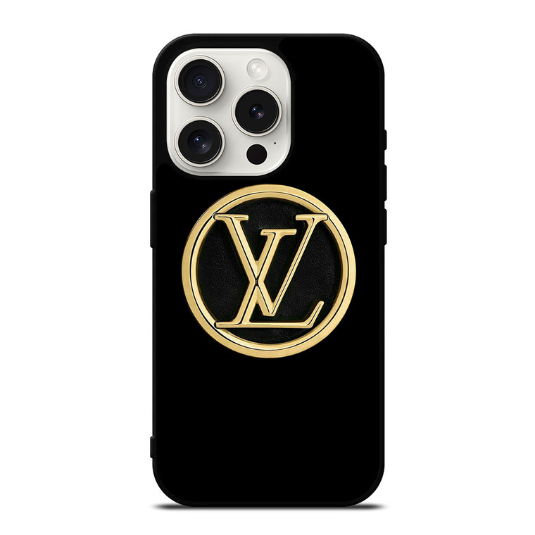 LOUIS VUITTON LV ROUND METAL LOGO iPhone 15 Pro Case Cover