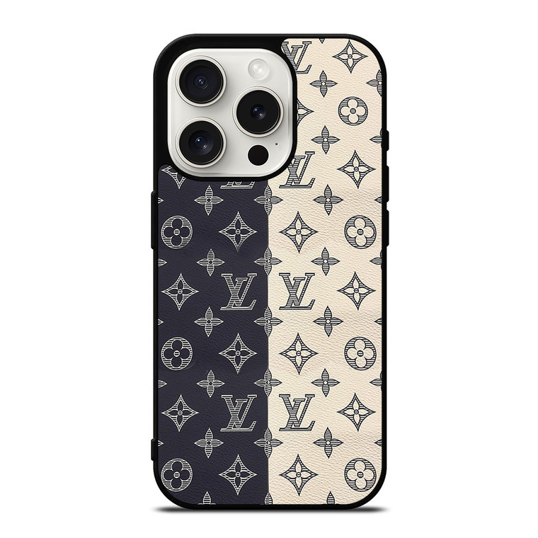 LOUIS VUITTON PATTERN BLACK AND WHITE iPhone 15 Pro Case Cover