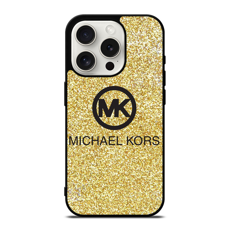 MICHAEL KORS MK GOLD LOGO ICON iPhone 15 Pro Case Cover