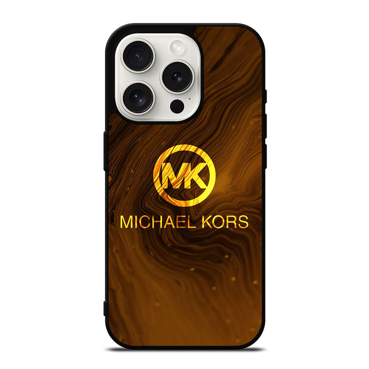 MICHAEL KORS MK GOLDEN LOGO iPhone 15 Pro Case Cover