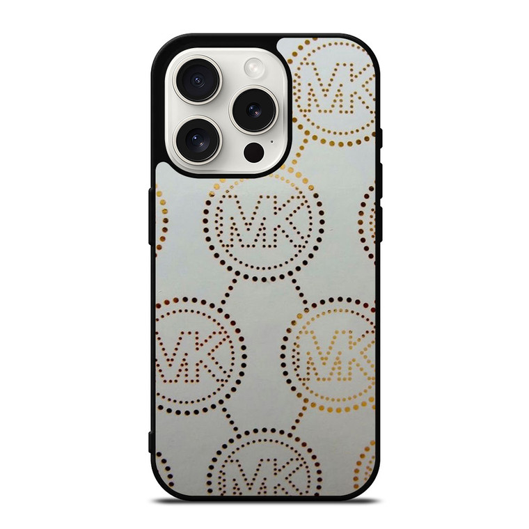 MICHAEL KORS MK LOGO GOLD ICON iPhone 15 Pro Case Cover