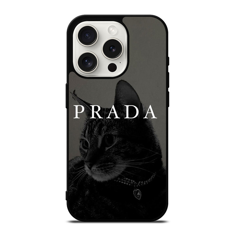 PRADA LOGO CAT iPhone 15 Pro Case Cover PRADA LOGO CAT iPhone 15 Pro Case Cover
