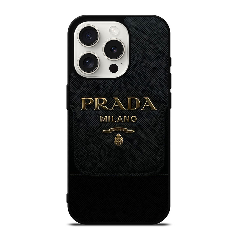 PRADA MILANO BLACK iPhone 15 Pro Case Cover