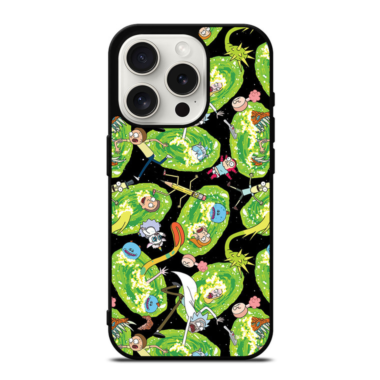RICK AND MORTY PATTERN ALL iPhone 15 Pro Case Cover