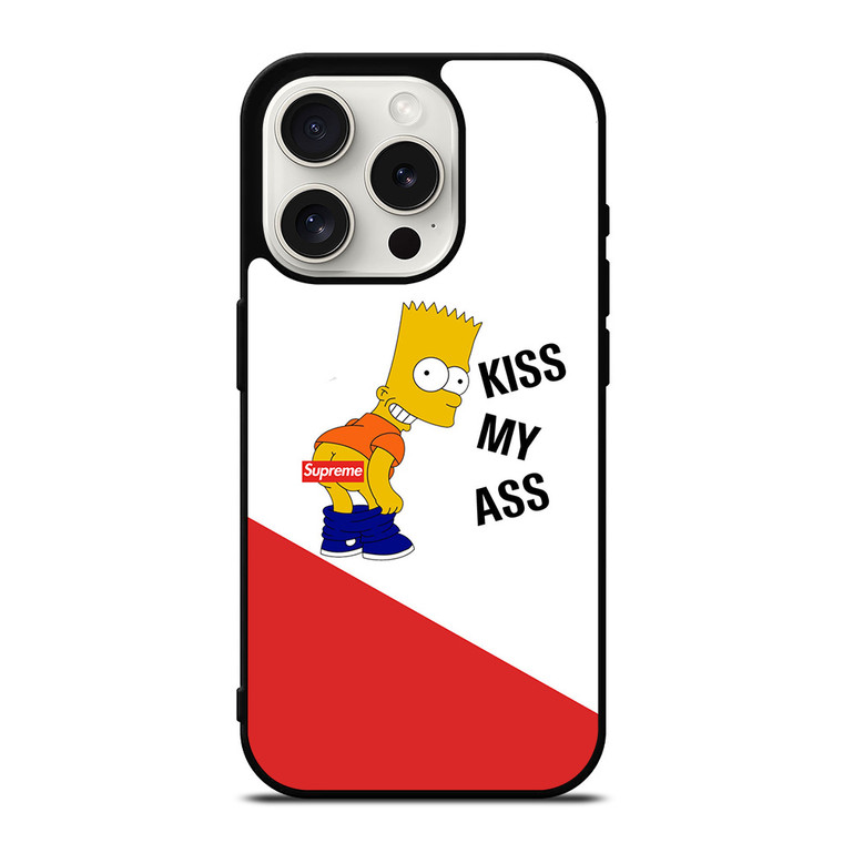 SUPREME BART SIMPSON KISS MY ASS iPhone 15 Pro Case Cover SUPREME BART SIMPSON KISS MY ASS iPhone 15 Pro Case Cover