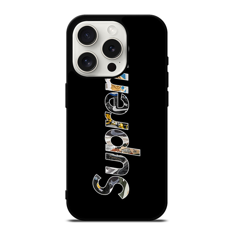 SUPREME NIKE SNEAKERS BLACK iPhone 15 Pro Case Cover