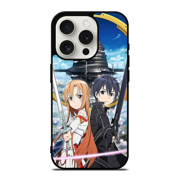 SWORD ART ONLINE KIRITO AND ASUNA SAO iPhone 15 Pro Case Cover