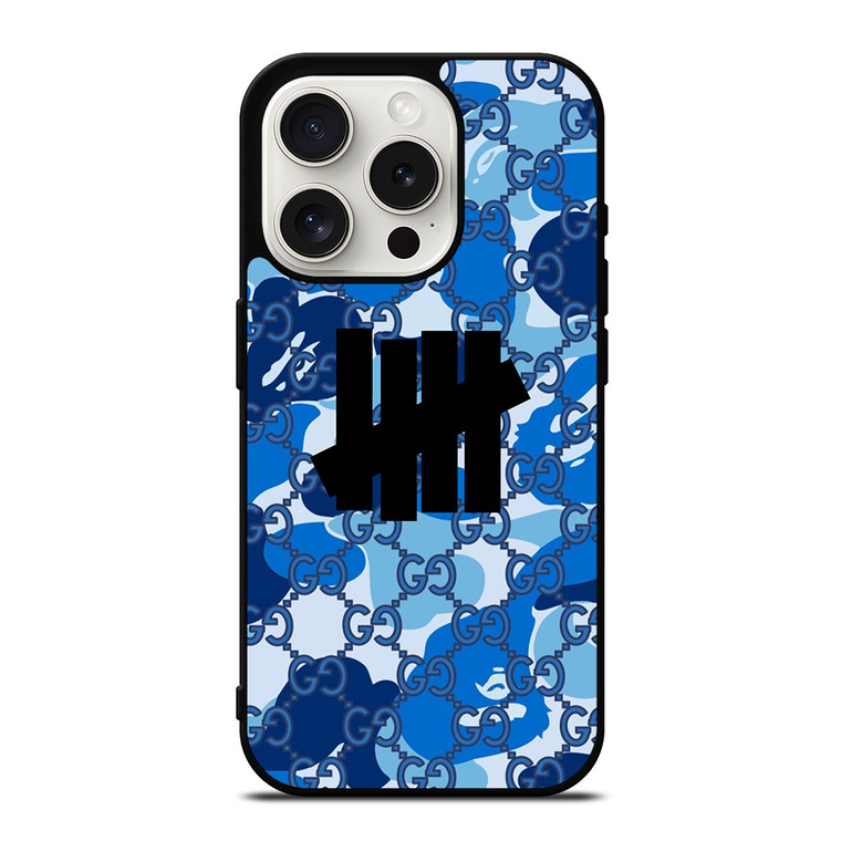 UNDEFEATED X GUCCI X BAPE CAMO iPhone 15 Pro Case Cover UNDEFEATED X GUCCI X BAPE CAMO iPhone 15 Pro Case Cover