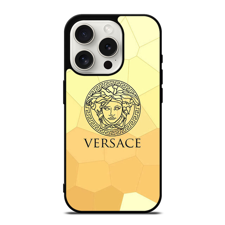 VERSACE LOGO GOLDEN MOZAIK iPhone 15 Pro Case Cover VERSACE LOGO GOLDEN MOZAIK iPhone 15 Pro Case Cover