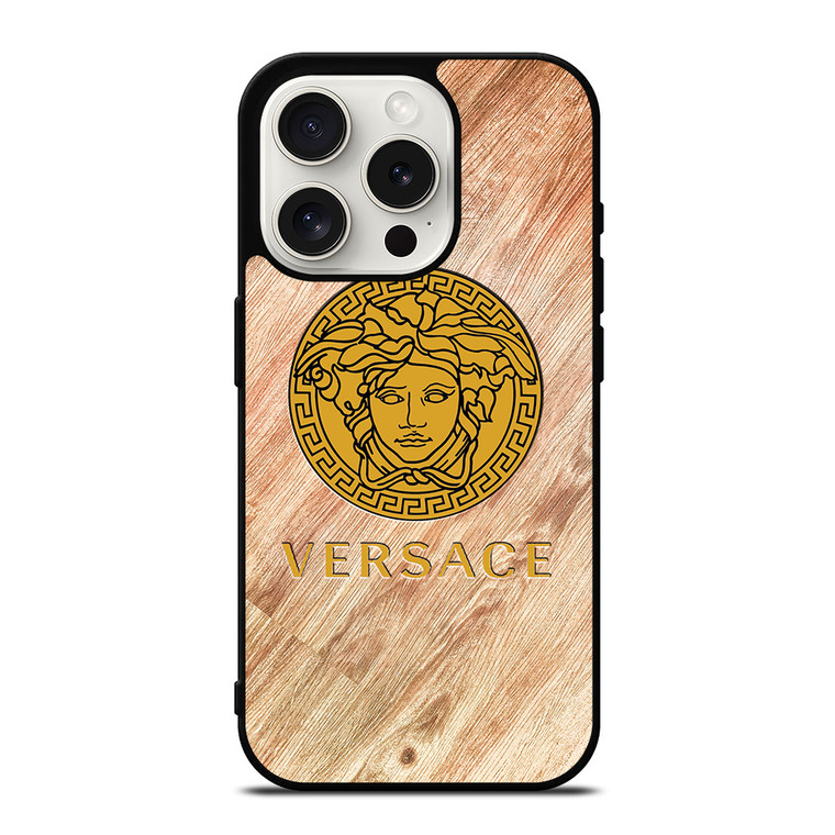 VERSACE WOODEN EMBLEM iPhone 15 Pro Case Cover