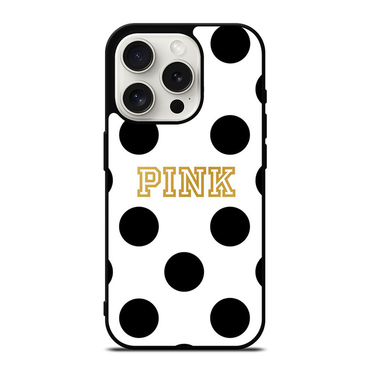 VICTORIA S SECRET PINK POLKADOTS iPhone 15 Pro Case Cover VICTORIA S SECRET PINK POLKADOTS iPhone 15 Pro Case Cover