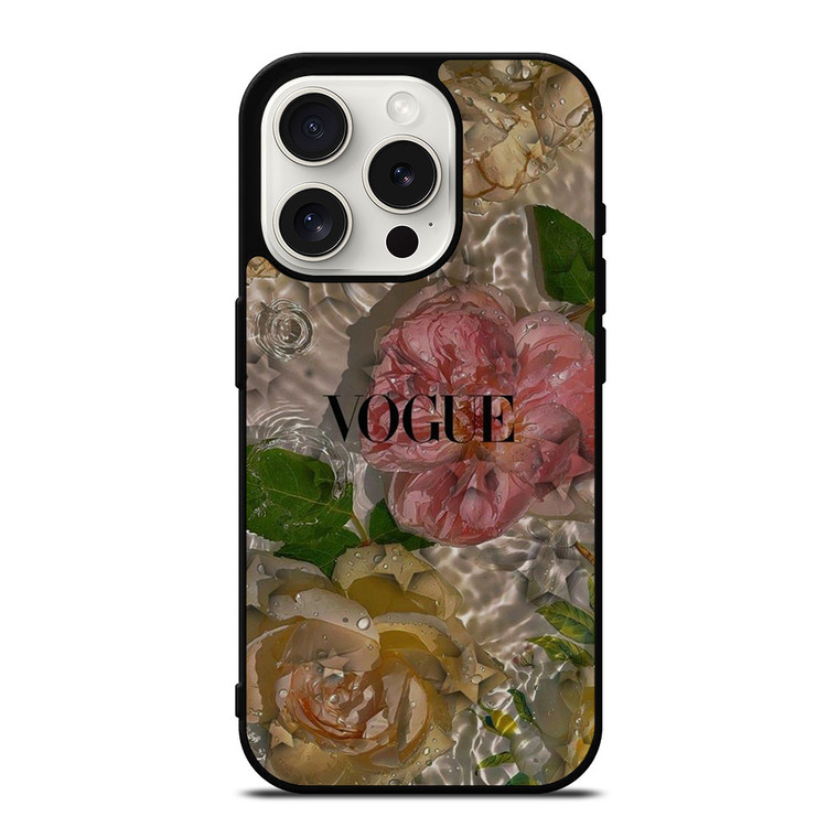 VOGUE FASHION LOGO FLOWER iPhone 15 Pro Case Cover