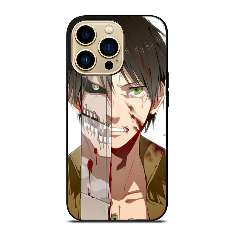 ATTACK ON TITAN ANIME EREN YEAGER iPhone 14 Pro Max Case Cover