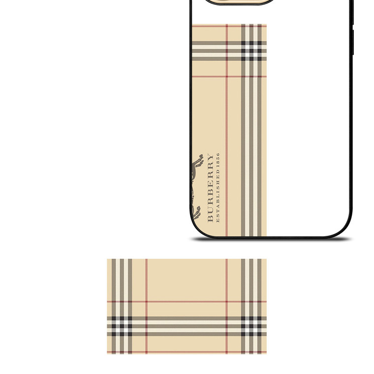 BURBERRY PATTERN LOGO 1856 iPhone 14 Pro Max Case Cover